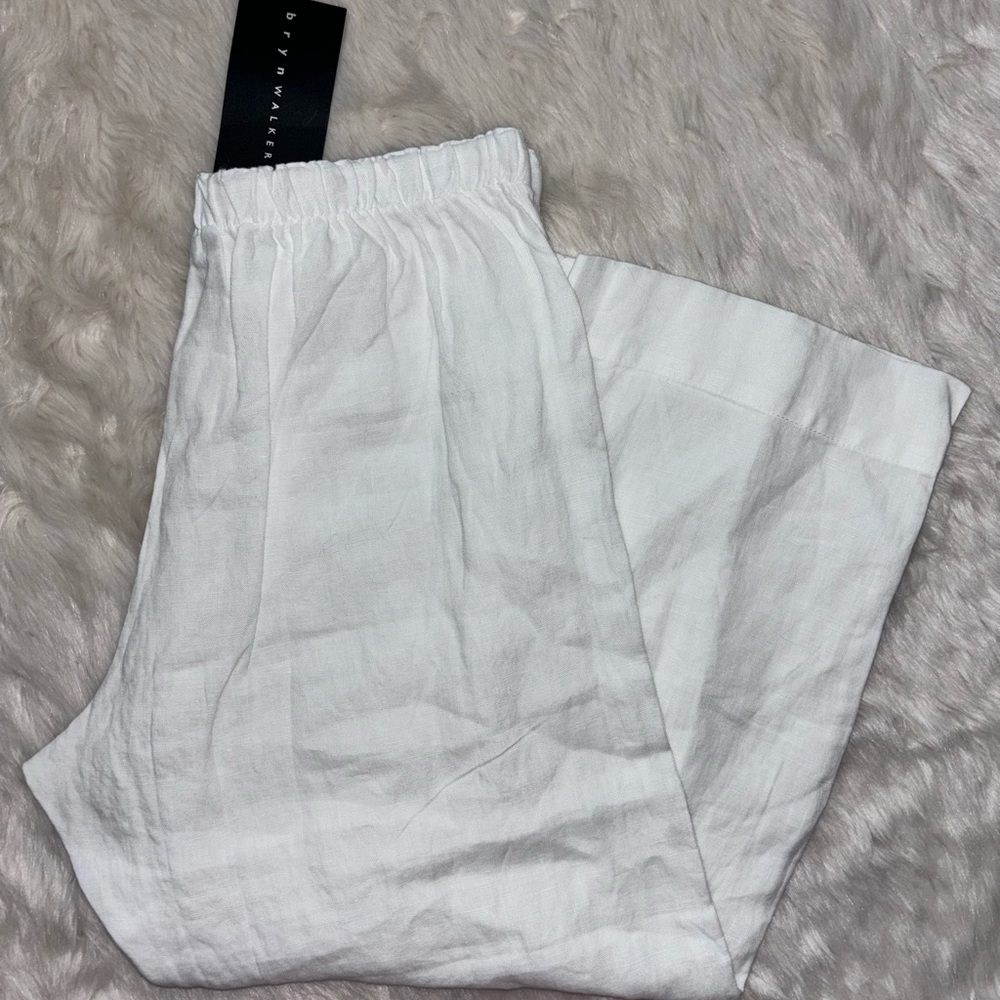 Bryn Walker Anka Light White Linen Pants XXS NWT - Picture 7 of 10